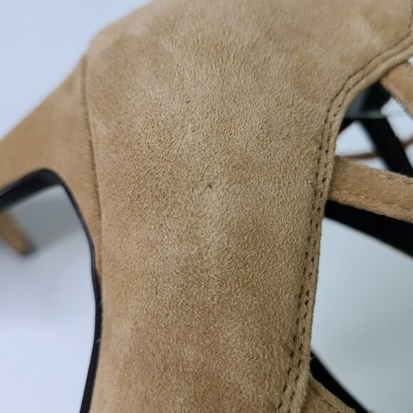 Jeffrey Campbell Camel Tan Brielle Tan Suede Lace-Up Heels - Picture 7 of 12